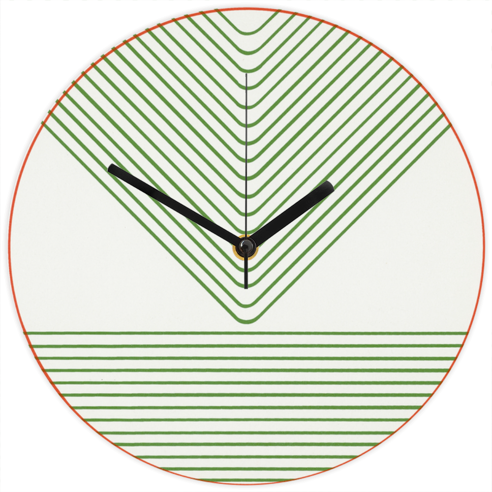 Silver Landing Round Clock