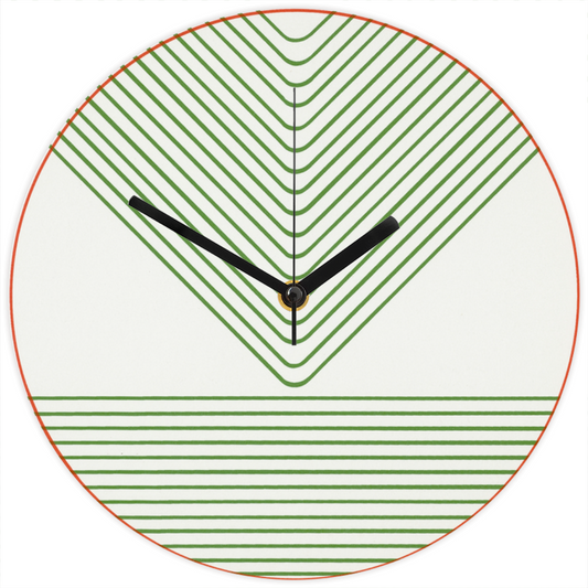 Silver Landing Round Clock